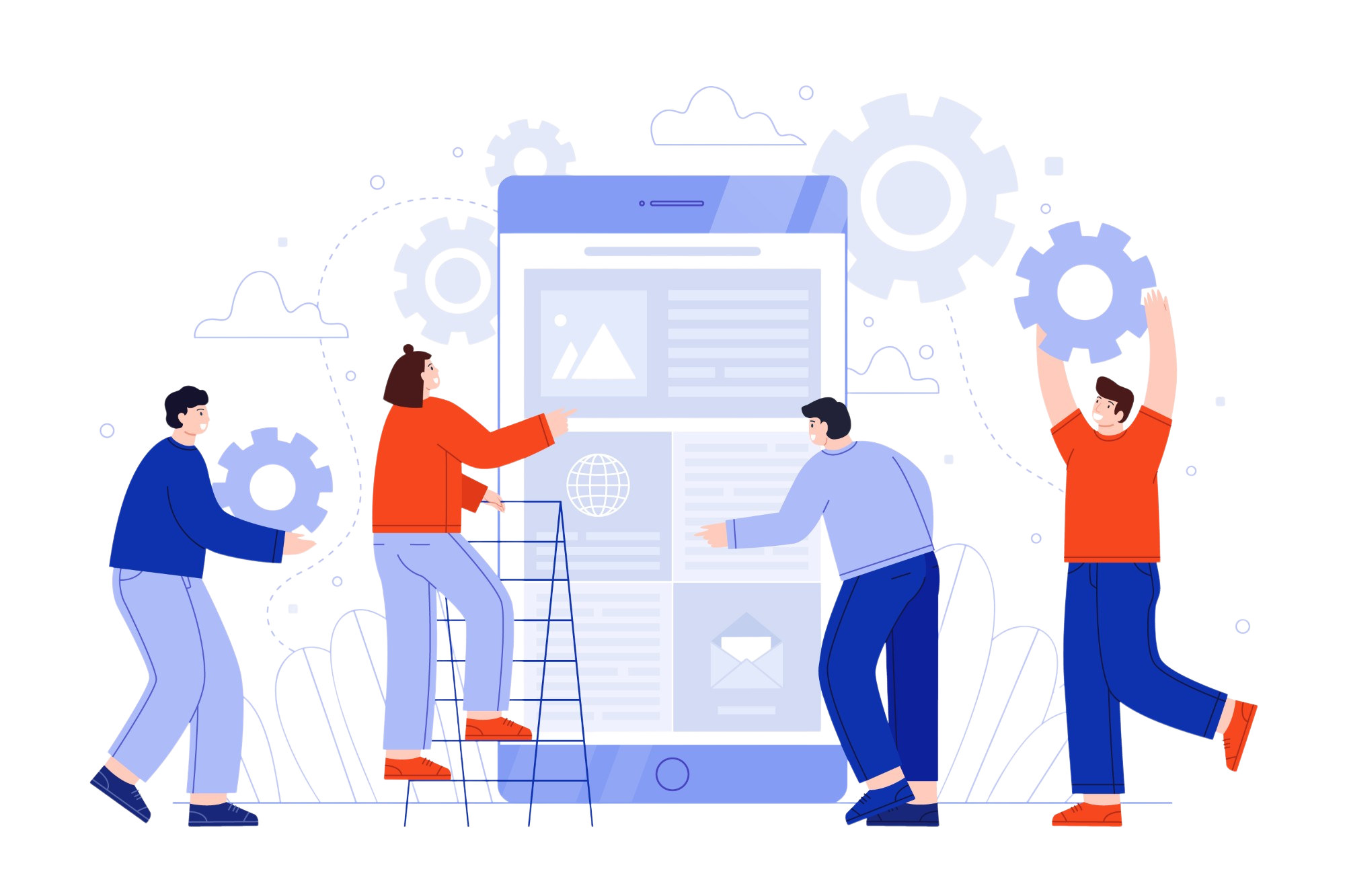 illustration d'une équipe tech